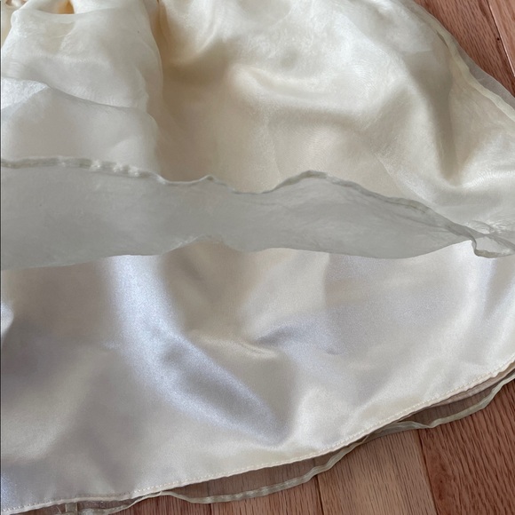 American Girl Dress Girls 3T Yellow Floral Embroidered Organza Easter Church - Picture 3 of 6